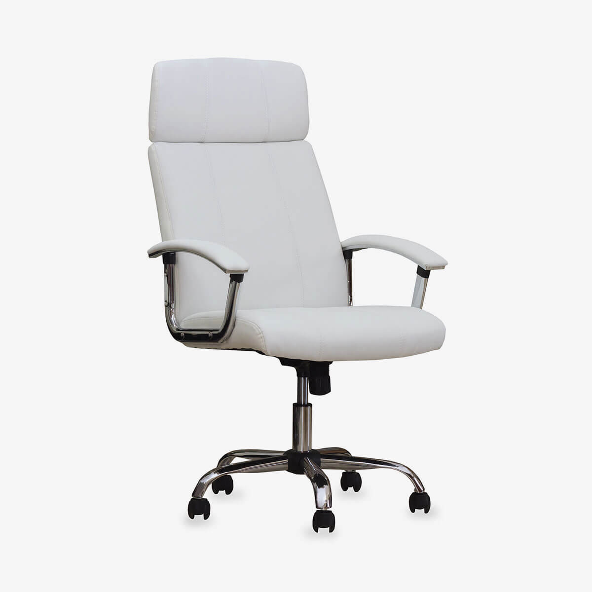 White leather office chair